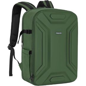 MOSISO Camera Backpack, DSLR/SLR/Mirrorless Camera Bag Waterproof Symmetric Geometric Hard Shell with Tripod Holder & 15-16 inch Laptop Compartment Compatible with Canon/Nikon/Sony, Emerald Green