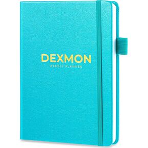 Undated Weekly Planner, Dexmon Weekly & Monthly Planner to Hit Your Goals, 12-Month Organizer Notebook & Productivity Journal, 5.8x8.3" Hardcover (Orange)