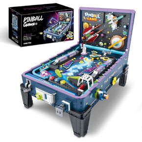 Pinball Machine Building Set Arcade Game Kit for Adults, Interactive Table Top Decor with Moving Parts, Ideal Gift for Halloween, Christmas, Thanksgiving, and Birthdays, 2309 Pieces Building Blocks
