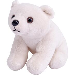 Wild Republic Pocketkins Eco Polar Bear, Stuffed Animal, 5 Inches, Plush Toy, Made from Recycled Materials, Eco Friendly