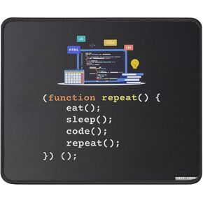 Funny Programmer Computer Science Eat Sleep Code Mouse Pad - Coding Mousepad Gift - Mouse Mat Desk Decor 9.5 in