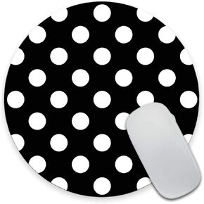 Mouse Pad Polka Dots Mouse Pad Dot Mouse Pad Office Mouse Pad Personalized Mouse Pad Desk Accessories Mouse Pad Round Mousepad 7.9 x 7.9 x 0.12 Inch