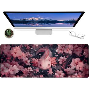 Cute Corgi Gaming Mouse Pad – 12x31.5in Large Extended Desk Mat with Cool Dynamic Lightning Dog Design – Non-Slip Rubber Mousepad for Office Home – Deskmat Gifts for Pet Lovers Decor