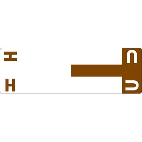 Smead AlphaZ NCC Color-Coded Labels, Letters F&S, Gray, 100 Labels per Pack (67157), Orange