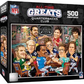 MasterPieces 500 Piece Sports Jigsaw Puzzle for Adults - NFL Quarterback All-Time Greats - 15x21