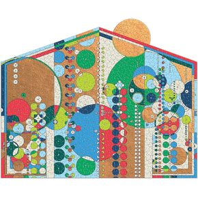 Galison Frank Lloyd Wright Midway Mural – 750 Piece Foil Puzzle with Beautiful Shimmering and Geometric Artwork with Gold Foil Accents