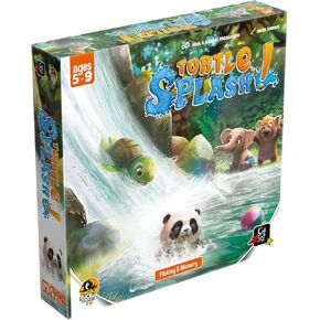 Lucky Duck Games Turtle Splash Board Game - Fun and Educational Family Board Game for Kids! Ages 5+, 2-4 Players, 15-20 Minute Playtime, Made