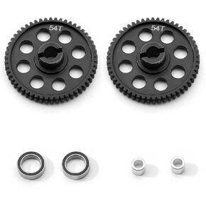 0.5M 54T Hardened Steel Spur Gear Metal Main Gear for 1/18 RC Car Traxxas Latrax Teton Rally Desert Prerunner Upgrade Part 7591 2pcs