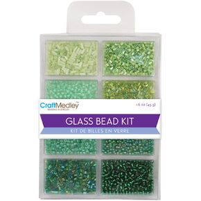 Glass Bead Kit for Jewelry Making - 8 Different Bead Colors - Rouge