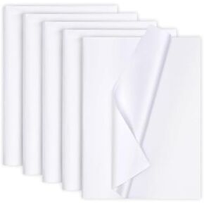 100 Sheet White Tissue Paper Acid-Free Wrapping Tissue Paper 14"x20" Recyclable Packaging Bag for Wedding Birthday Showers Art Craft Party Favor Decoration
