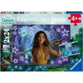 Ravensburger Disney Raya and The Last Dragon 2 x 24 Piece Jigsaw Puzzle Set for Kids - 05097 - Every Piece is Unique, Pieces Fit Together Perfectly