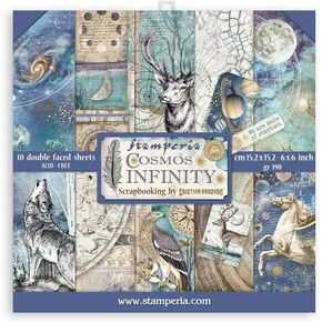 Stamperia International Scrapbooking Pad-Cosmos Infinity, Multicoloured, 15.24 x 15.24 cm