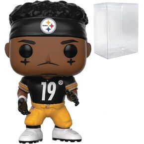 POP Football: Steelers - Ju Ju Smith Schuster (Home Uniform) Funko Vinyl Figure (Bundled with Compatible Box Protector Case), Multicolor, 3.75 inches