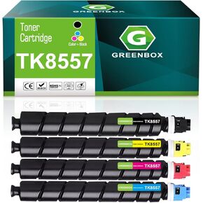 GREENBOX Compatible High Yield TK-8557 TK8557 Toner Cartridge Replacement for TASKalfa 5054ci 6054ci 7054ci Printer 4color (Black Cyan Yellow Magenta, 4 Pack)
