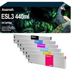 Remanufactured 6PK ESL3 ESL3-4BK ESL3-4CY ESL3-4MG ESL3-4YE ESL3-4LC ESL3-4LM ECO-SOL MAX Ink Cartridge Use for Roland SolJet Pro II SJ-1045EX RE-640 RS-540 SC-500 BN-20 Printers (440ml/PCS)