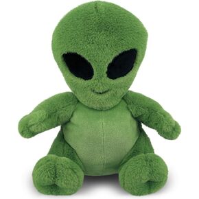 DolliBu Plush Alien Stuffed Toy – Soft Huggable Green Alien, Adorable Space Creature Plush Toy, Cute Weird Cuddle Gifts, Super Soft Plush Doll Galaxy Toy for Kids and Adults - 11 Inches