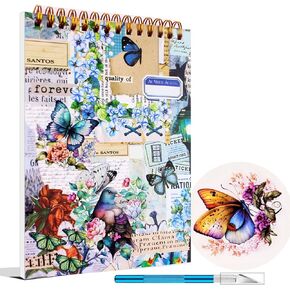 900Pcs Mini Scrapbook Washi Stickers for Journaling, 50 Sheets Vintage Sticker Book, Ephemera for Junk Journal Supplies Bullet Journals, Scrapbooking, DIY Crafts Arts