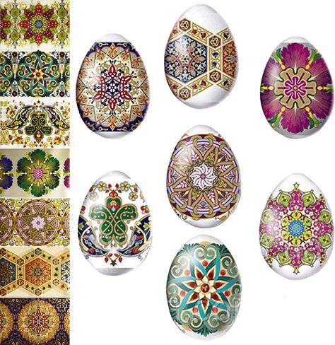 Easter Egg Decorating Kit - Thermo Heat Shrink Sleeve Decoration Easter Egg Wraps - Pysanka Pysanky Patterns - Egg Stickers in Saudi Arabia