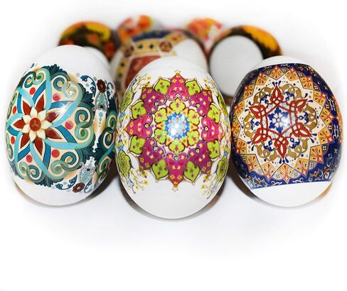 Easter Egg Decorating Kit - Thermo Heat Shrink Sleeve Decoration Easter Egg Wraps - Pysanka Pysanky Patterns - Egg Stickers in Saudi Arabia