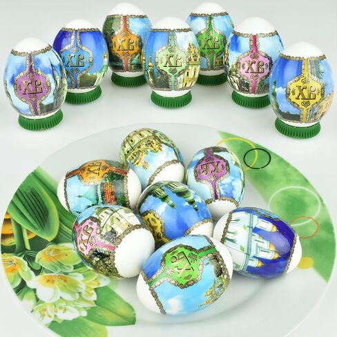 Easter Egg Decorating Kit - Thermo Heat Shrink Sleeve Decoration Easter Egg Wraps - Pysanka Pysanky Patterns - Egg Stickers in Saudi Arabia