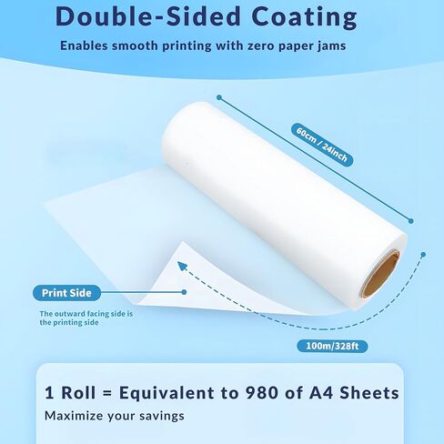 NGOODIEZ DTF Transfer Film Double-Sided Matte Clear DTF Transfer Paper PreTreat Sheets, PET Heat Transfer Paper Suited for All Modified Desktop DTF Printers - A4 (8.3" x 11.7"), 25 DTF Film Sheets in Saudi Arabia