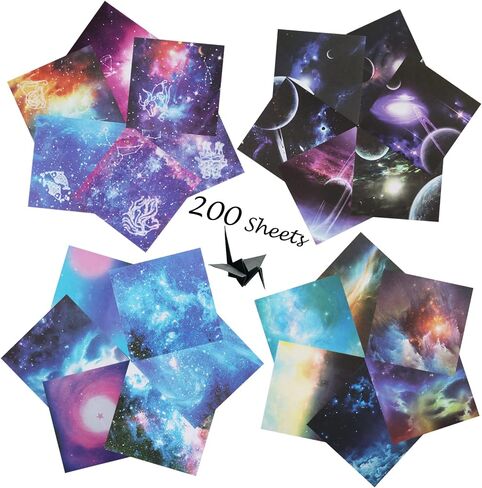 Origami Paper 6x6 Inch, DOITEM Sheets Origami Paper Different Designs of Beautiful Outer Space Sky for Paper Arts Crafts Kids Starry Sky Grown-ups School Teachers Folding Origami Paper Strips in Saudi Arabia