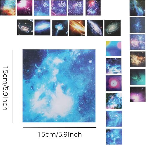 Origami Paper 6x6 Inch, DOITEM Sheets Origami Paper Different Designs of Beautiful Outer Space Sky for Paper Arts Crafts Kids Starry Sky Grown-ups School Teachers Folding Origami Paper Strips in Saudi Arabia