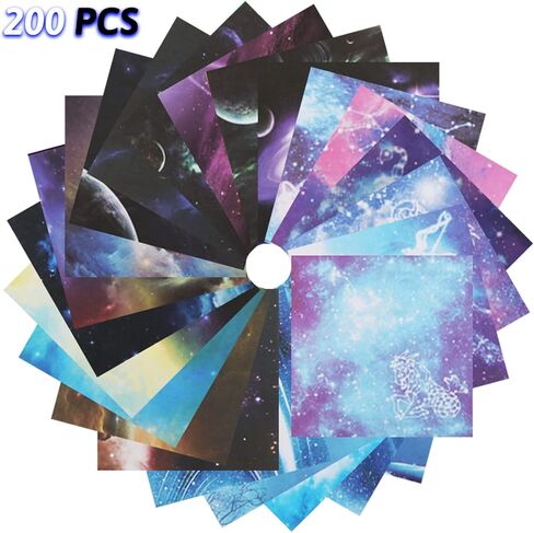Origami Paper 6x6 Inch, DOITEM Sheets Origami Paper Different Designs of Beautiful Outer Space Sky for Paper Arts Crafts Kids Starry Sky Grown-ups School Teachers Folding Origami Paper Strips in Saudi Arabia