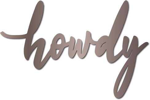 CREATCABIN Wooden Letters Cutout Signs Laser Cut Wood Sign Howdy Wooden DIY Crafts Art Word Unfinished Basswood Slices Decorative Hanging for Wreath Blank Home Wall Door Bedroom 8x12Inch in Kuwait