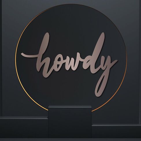 CREATCABIN Wooden Letters Cutout Signs Laser Cut Wood Sign Howdy Wooden DIY Crafts Art Word Unfinished Basswood Slices Decorative Hanging for Wreath Blank Home Wall Door Bedroom 8x12Inch in Kuwait