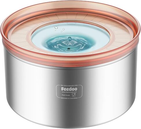 1Gallon Dog Water Bowl, 3.8L No Spill Water Bowl for Dogs, Stainless Steel Spill Proof Dog Bowl, No Splash Slow Drinking Bowl with No Slip Base for Slobber Stopper, Messy Drinkers[Pink] in Saudi Arabia