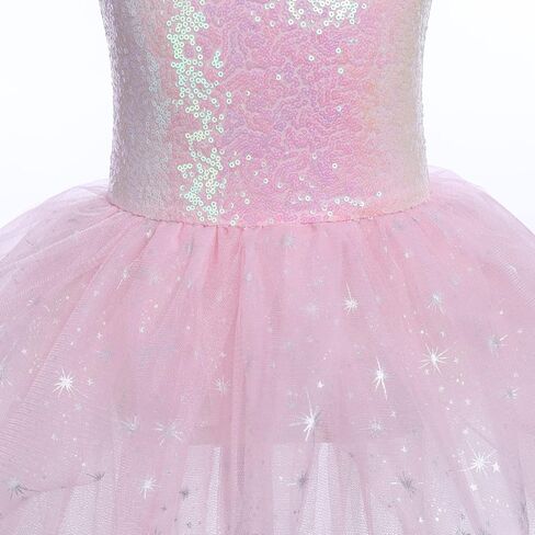 AFAVOM Girls Sequin Ballet Dance Dress Tutu Skirt Leotard Ballerina Fairy Princess Halloween Christmas Fancy Dress up Costume in Saudi Arabia