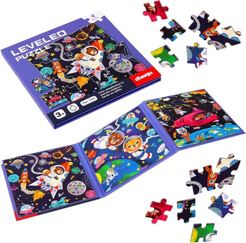 Magnetic Puzzles for Kids Ages 4-8 - 3 in 1-75 Pieces Magnet Jigsaw Puzzle Book for Toddlers Ages 3-5 Outer Ocean Magnetic Travel Puzzle Board Activities Toy for Boys and Girls for Christmas Toys in Saudi Arabia
