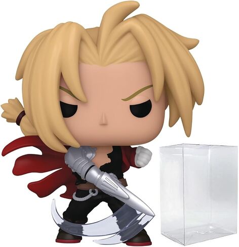 POP Anime: Fullmetal Alchemist: Brotherhood - إدوارد إلريك مع شخصية بليد فانكو من الفينيل (مرفقة مع حافظة حماية صندوقية متوافقة)، متعددة الألوان، 3.75 بوصة in Saudi Arabia