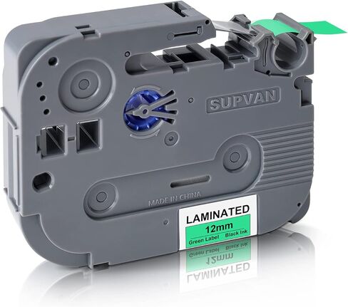 Label Maker Tape SUPVAN LP5120M Adapted Label Print Paper Size Continous 0.47in x 13.12ft Thermal Laminated Waterproof Self-Adhesive Multipurpose Labeling Tape Replacement Black in Kuwait