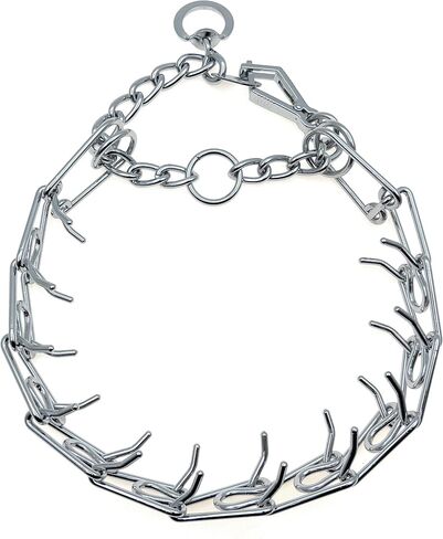 Silver Prong Pinch Dog Collar, No Pull Dog Collar Adjustable Quick Release Dog Training Collar with Quick Release Buckle for Small Medium Large Dogs (Silver, M) in Saudi Arabia