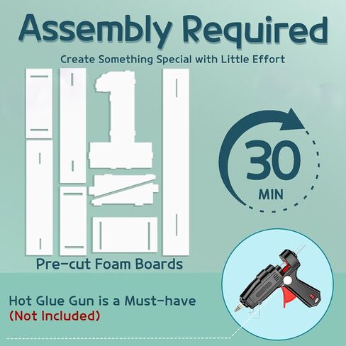 أرقام مضيئة من imprsv زينة عيد الميلاد الأول: سرادق كبير بطول 3 أقدام رقم 1 ديكور عيد ميلاد عمره عام واحد، عيد الميلاد الخامس عشر والسادس عشر والثامن عشر لعيد الميلاد الصبي والفتاة والذكرى السنوية لوح إسفنجي كبير رقم 1 in Kuwait