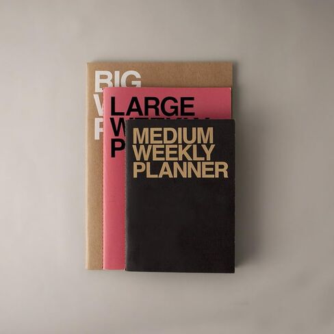 JSTORY Big Weekly Planner Set of 2 Undated Eco Friendly Customizable A4 54 Weeks 28 Sheets Each Brown in Saudi Arabia