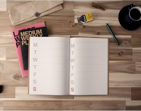 JSTORY Big Weekly Planner Set of 2 Undated Eco Friendly Customizable A4 54 Weeks 28 Sheets Each Brown in Saudi Arabia