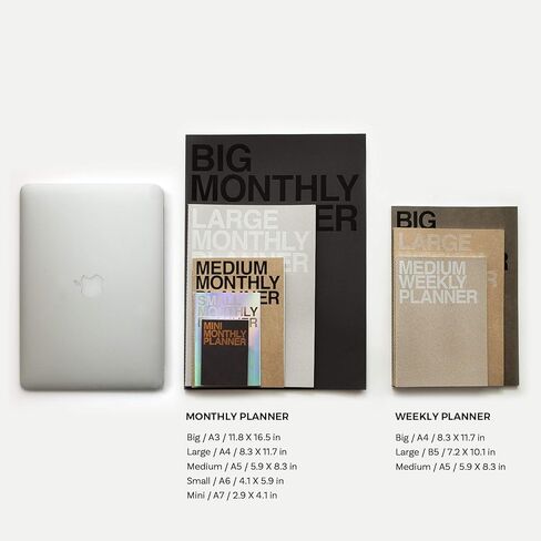JSTORY Big Weekly Planner Set of 2 Undated Eco Friendly Customizable A4 54 Weeks 28 Sheets Each Brown in Saudi Arabia