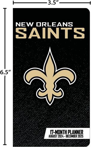 TURNER SPORTS New Orleans Saints 2024-25 17-Month Pocket Planner (25998890551) in Saudi Arabia