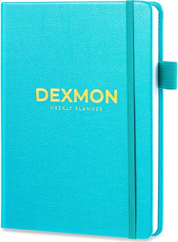 Undated Weekly Planner, Dexmon Weekly & Monthly Planner to Hit Your Goals, 12-Month Organizer Notebook & Productivity Journal, 5.8x8.3" Hardcover (Orange) in Saudi Arabia