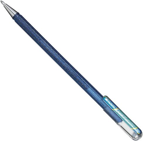 Pentel K110 Dual Hybrid Dual Metallic Gel Rollerball Pen Pack من الجل اللامع 1 2 تأثيرات ألوان مختلفة على الخشب الفاتح/الورق الداكن 0,5 مم أخضر/ميت. بلاو in Saudi Arabia