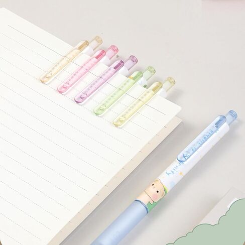 6 Pcs Erasable Retractable Pens Erasable Gel Ink Pens Cute Cartoon Erasable Pens Soft Grip Pens 0.5mm Blue Ink Fine Point Writing Pen Gilrs Boys School Pens Office Supplies (Bear-Blue Ink) in Saudi Arabia