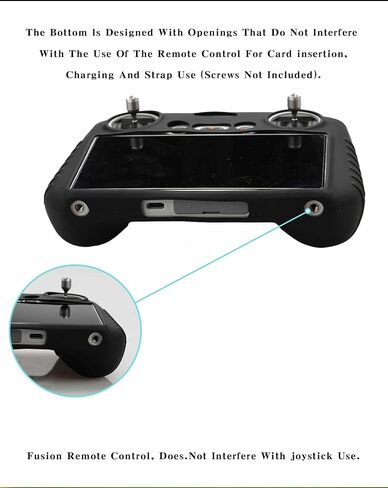 Silicone Sleeve Protective Cover for DJI Mini 3 Pro/Mini/Air 2S/Mavic 3 PRO/Classic DJI RC Remote Controller Accessories (Black) in Saudi Arabia