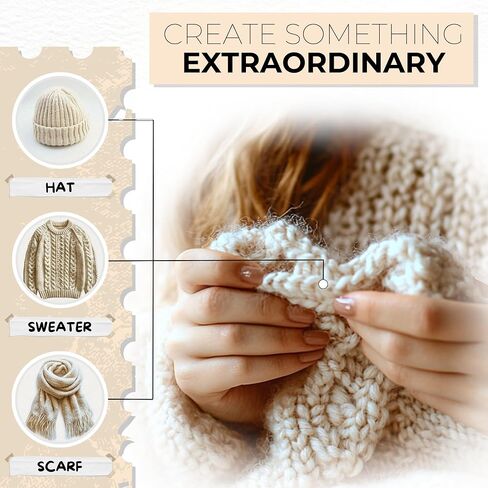 Wool&Me – 100% Merino Yarn for Crocheting & Knitting - Hand Dyed Yarn & DK Wool Yarn, Soft, Durable, and Sustainable (207 Yds, 3.5 Oz) - Luxurious Crochet Yarn (Off White Yarn) in Saudi Arabia