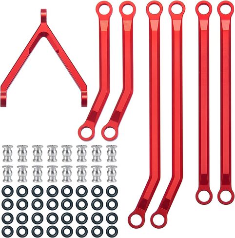 Que-T 1: 24 Scale Steering Links Set High Clearance Chassis Linkage for Axial SCX24 AXI90081 RC Car (Titanium) in Kuwait