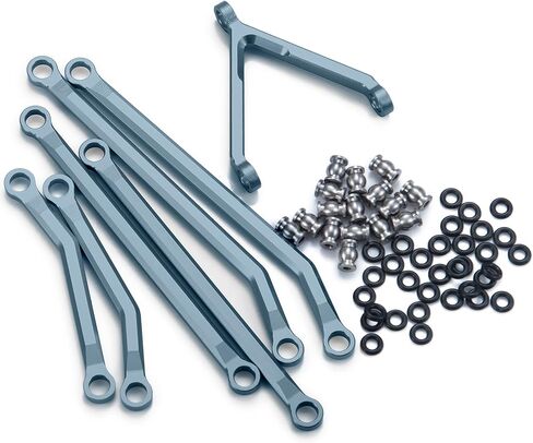 Que-T 1: 24 Scale Steering Links Set High Clearance Chassis Linkage for Axial SCX24 AXI90081 RC Car (Titanium) in Kuwait