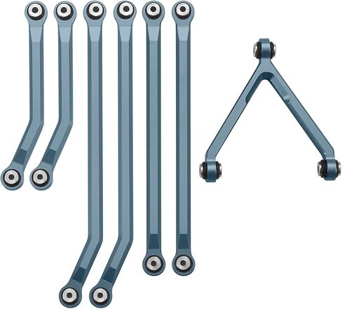 Que-T 1: 24 Scale Steering Links Set High Clearance Chassis Linkage for Axial SCX24 AXI90081 RC Car (Titanium) in Kuwait