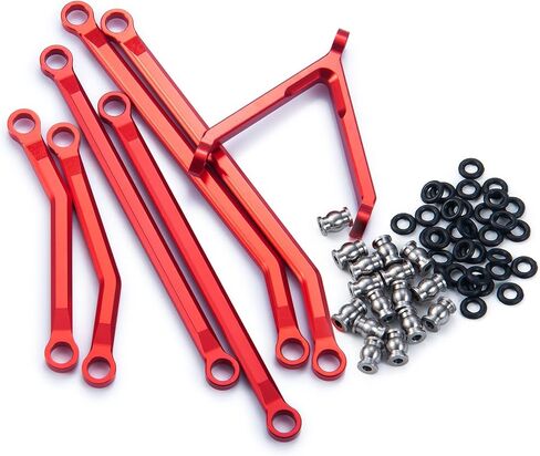 Que-T 1: 24 Scale Steering Links Set High Clearance Chassis Linkage for Axial SCX24 AXI90081 RC Car (Titanium) in Kuwait
